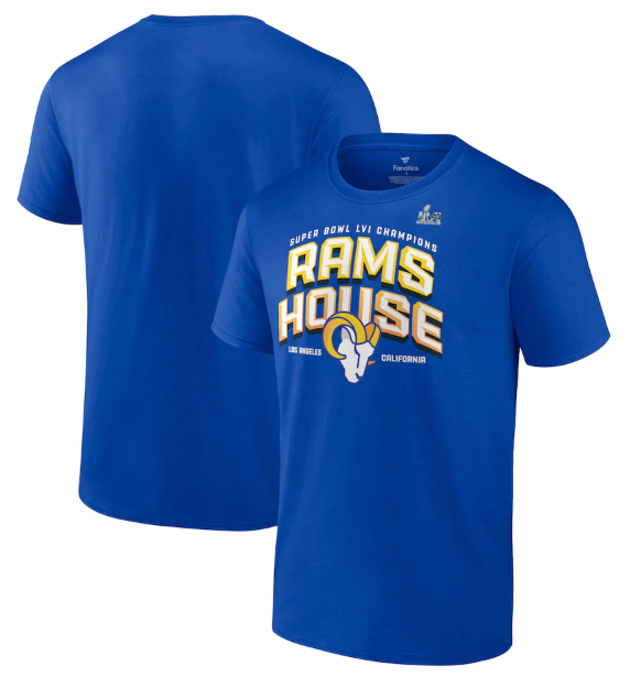 Men's Los Angeles Rams 2022 Royal Super Bowl LVI Champions Running Back Hometown T-Shirt Men's Los Angeles Rams 2022 Royal Super Bowl LVI Champions Running Back Hometown T-Shirt